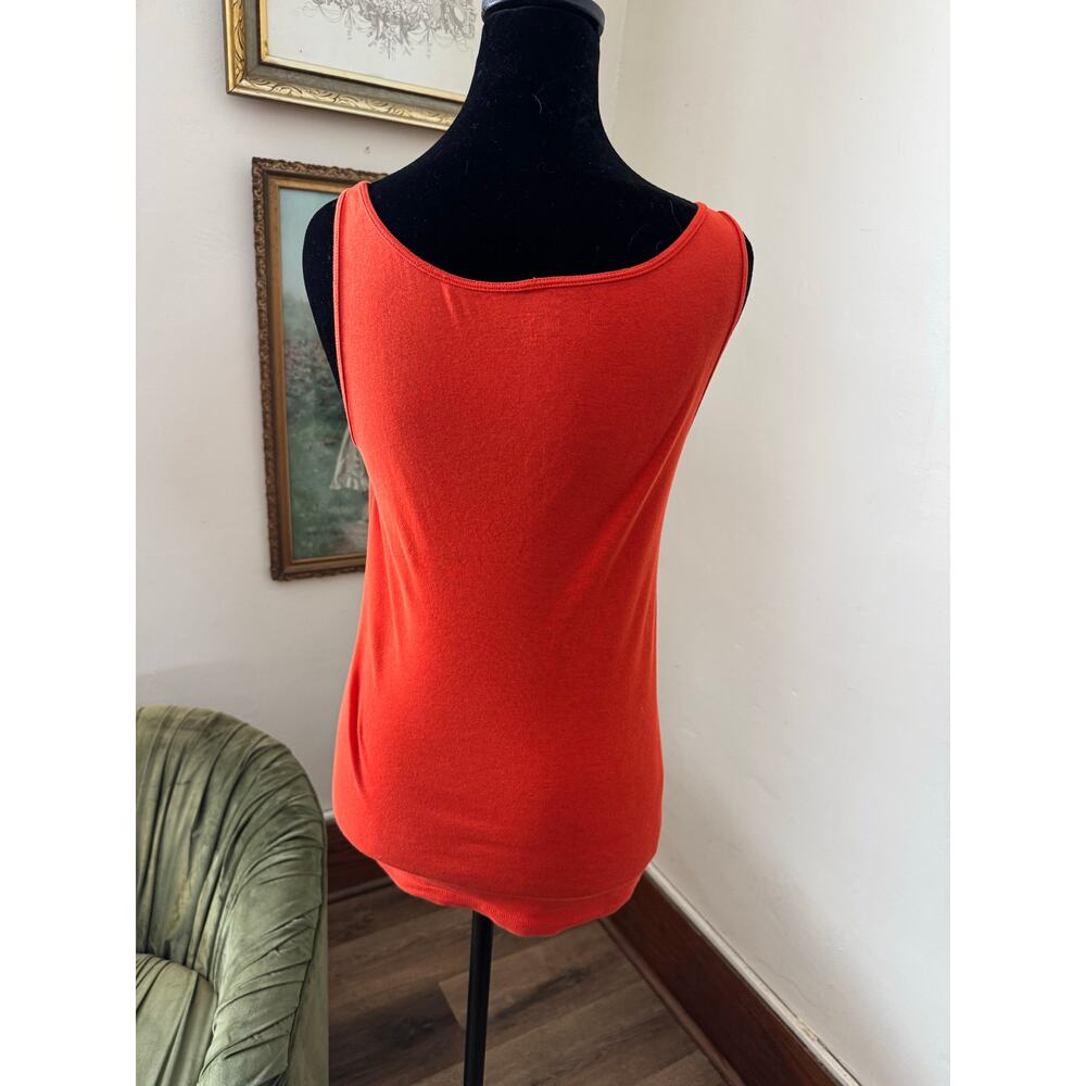 LOFT Ann Taylor Orange Tank Top Women’s M 100% Cotton Sleeveless